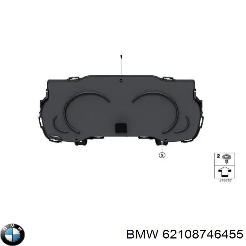 62108089395 BMW Щиток приладів додатковий