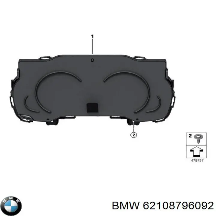 Щиток приладів додатковий BMW 62108796092 ціна, від 1946.42 USD
