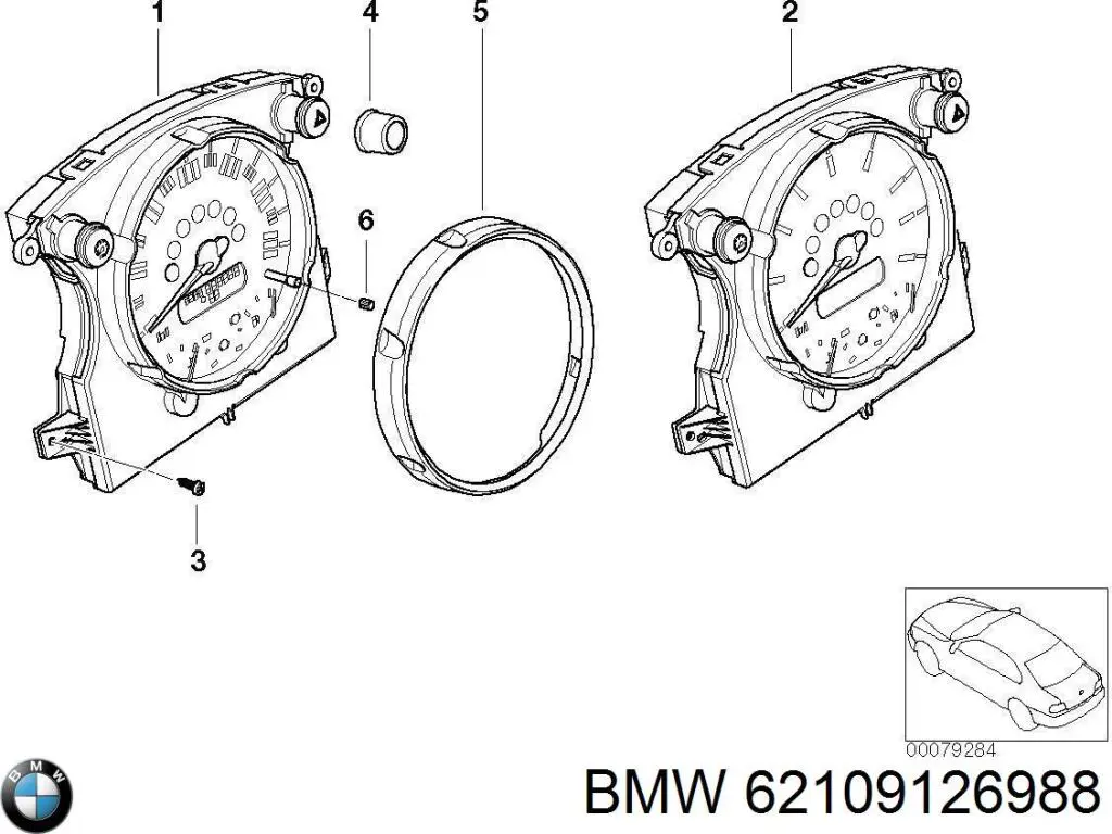 Щиток приладів додатковий BMW 62109126988 ціна, від 192.57 USD