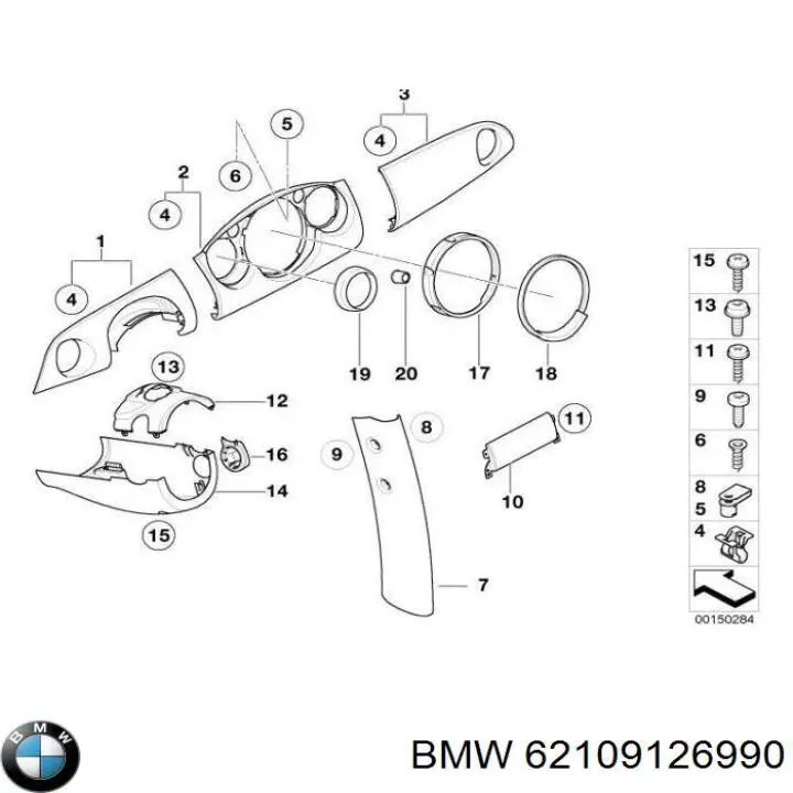 Купити 62109126990 BMW Блок шкали спідометра