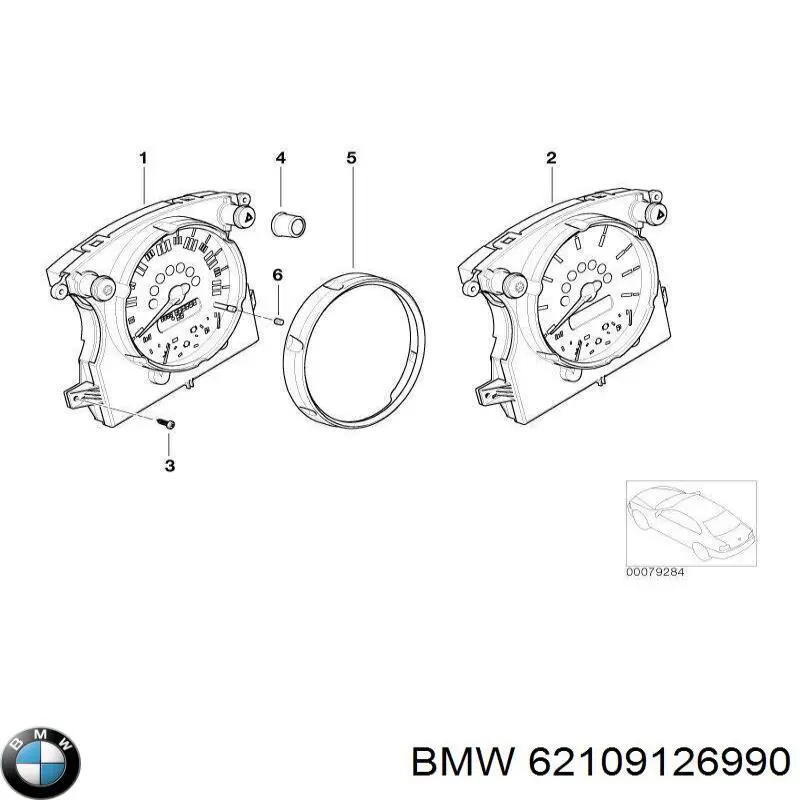 Блок шкали спідометра BMW 62109126990 ціна, від 49.72 USD