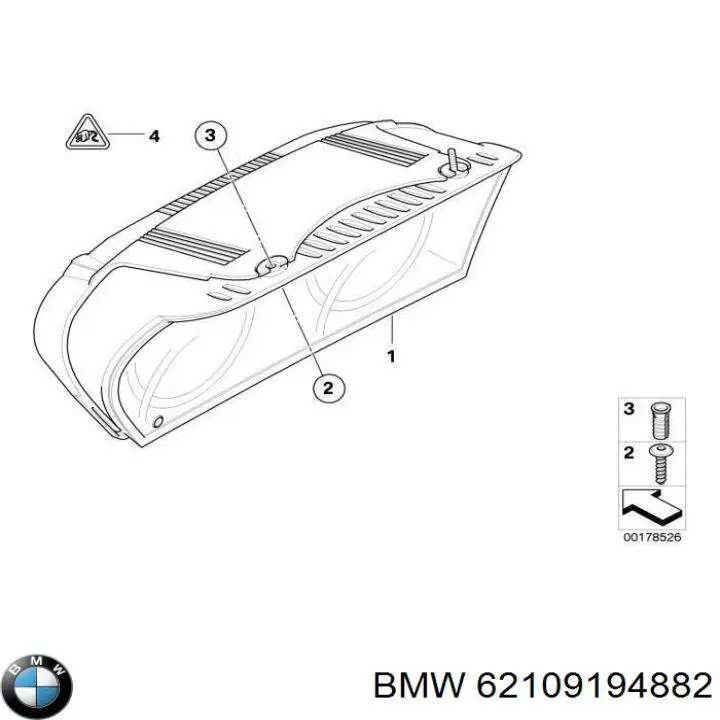 62109194882 BMW Щиток приладів додатковий