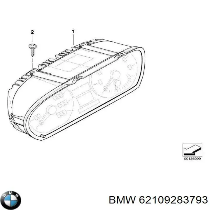 62109122587 BMW приладова дошка-щиток приладів