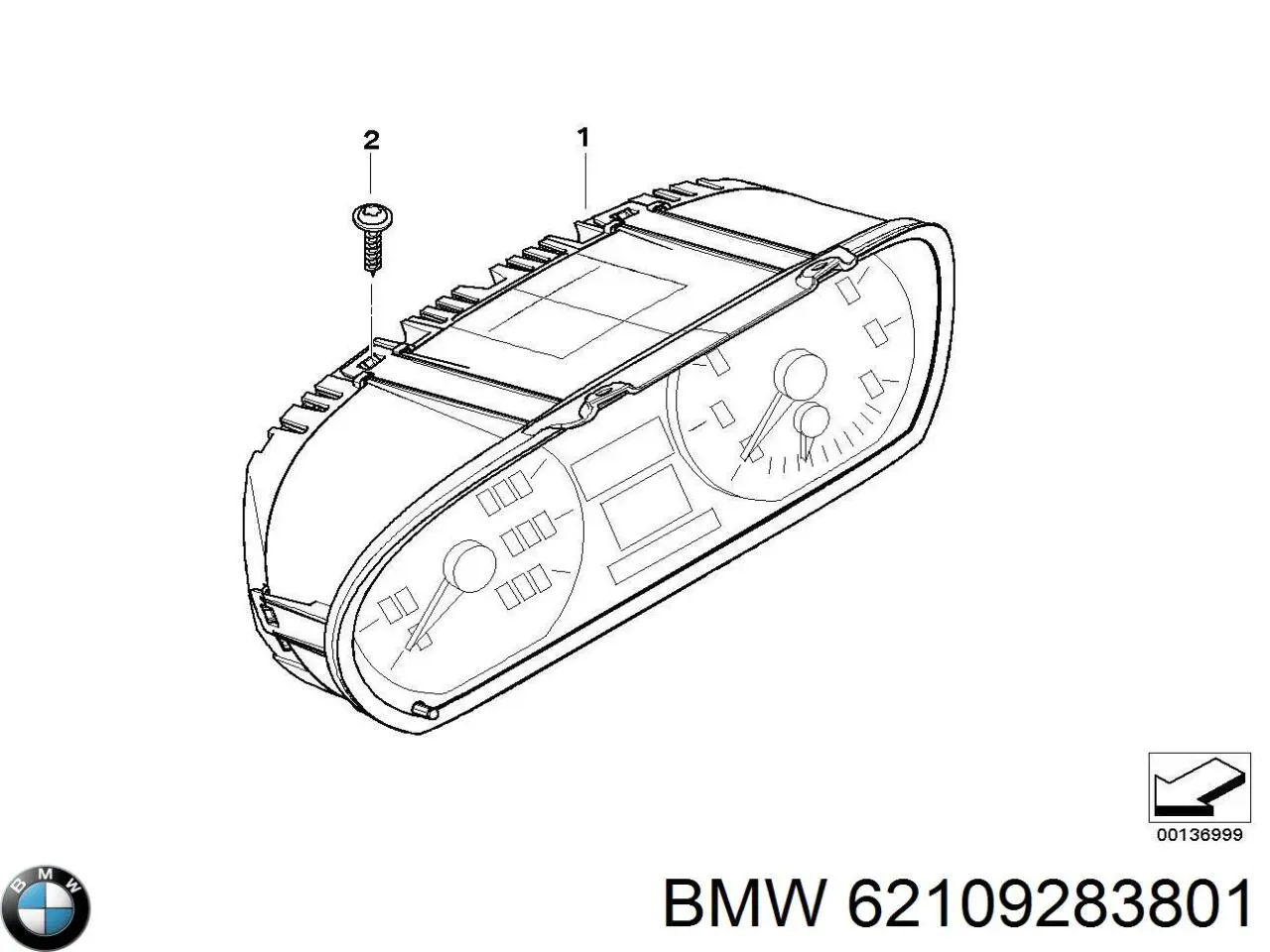 62109110195 BMW приладова дошка-щиток приладів