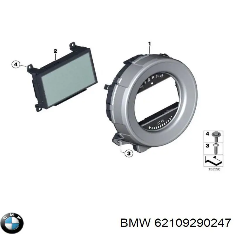 62109306249 BMW Щиток приладів додатковий