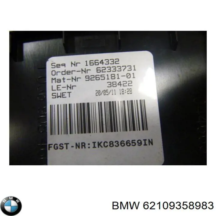 Прилади управління BMW 62109358983 ціна, від 11.85 USD