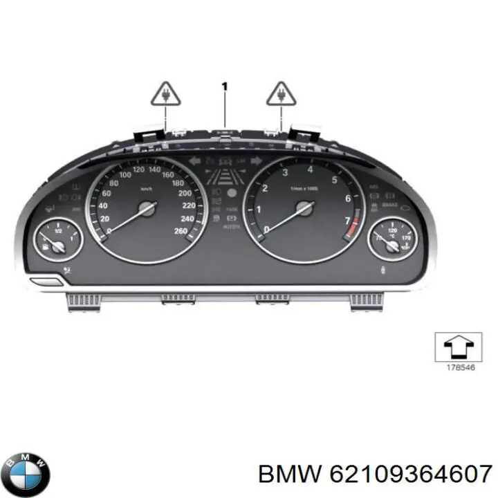 щиток приладу BMW 62109364607 ціна, від 126.69 USD