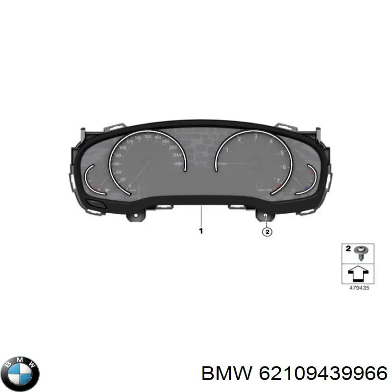 Щиток приладів додатковий BMW 62109842916 ціна, від 1953.10 USD