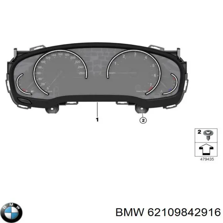 62109842916 BMW Щиток приладів