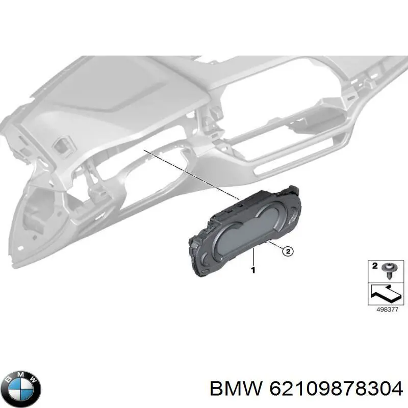 Щиток приладів додатковий BMW 62109878304 ціна, від 1447.84 USD