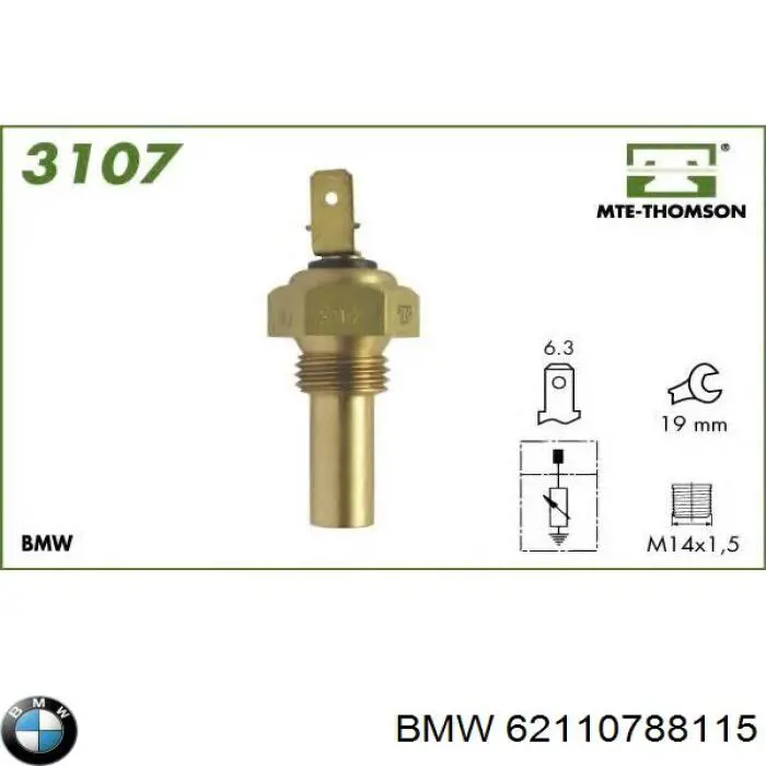 Датчик температури охолоджувальної рідини BMW 62110788115