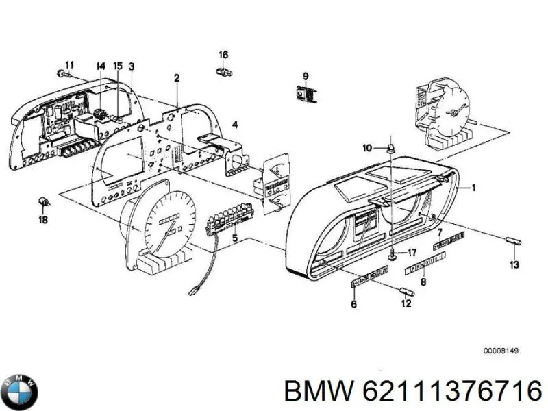 62111376716 BMW Поворотник правий