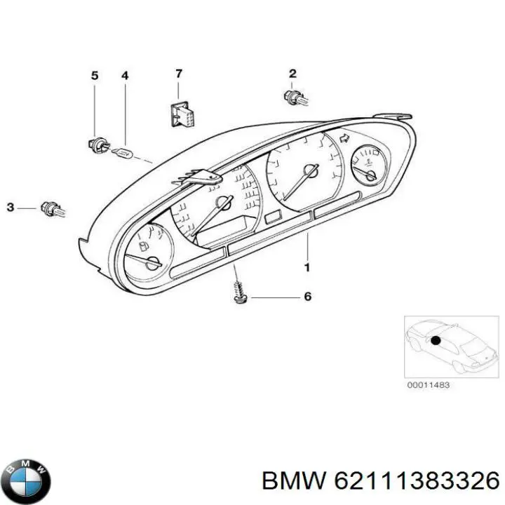  BMW 62111383326 ціна, від 116.24 USD