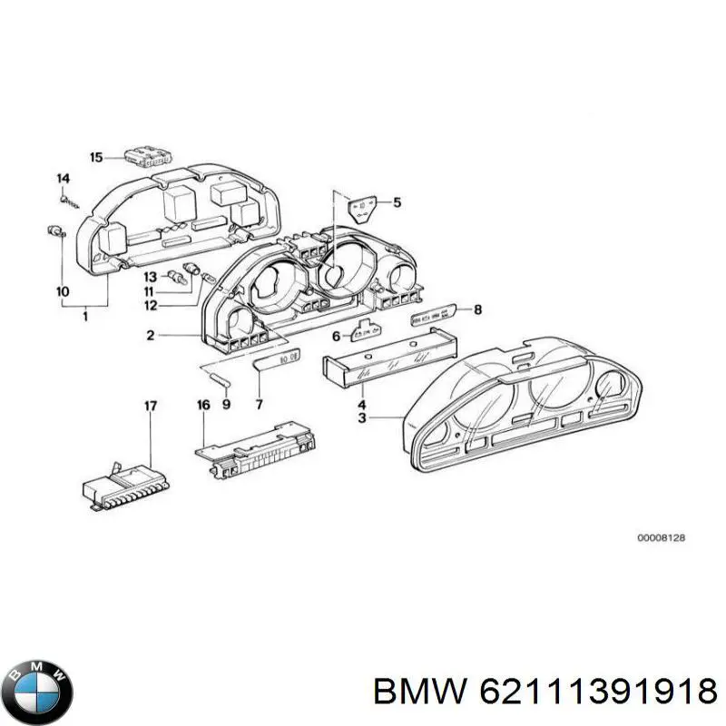 Щиток приладів додатковий BMW 62111391918 ціна, від 120.32 USD