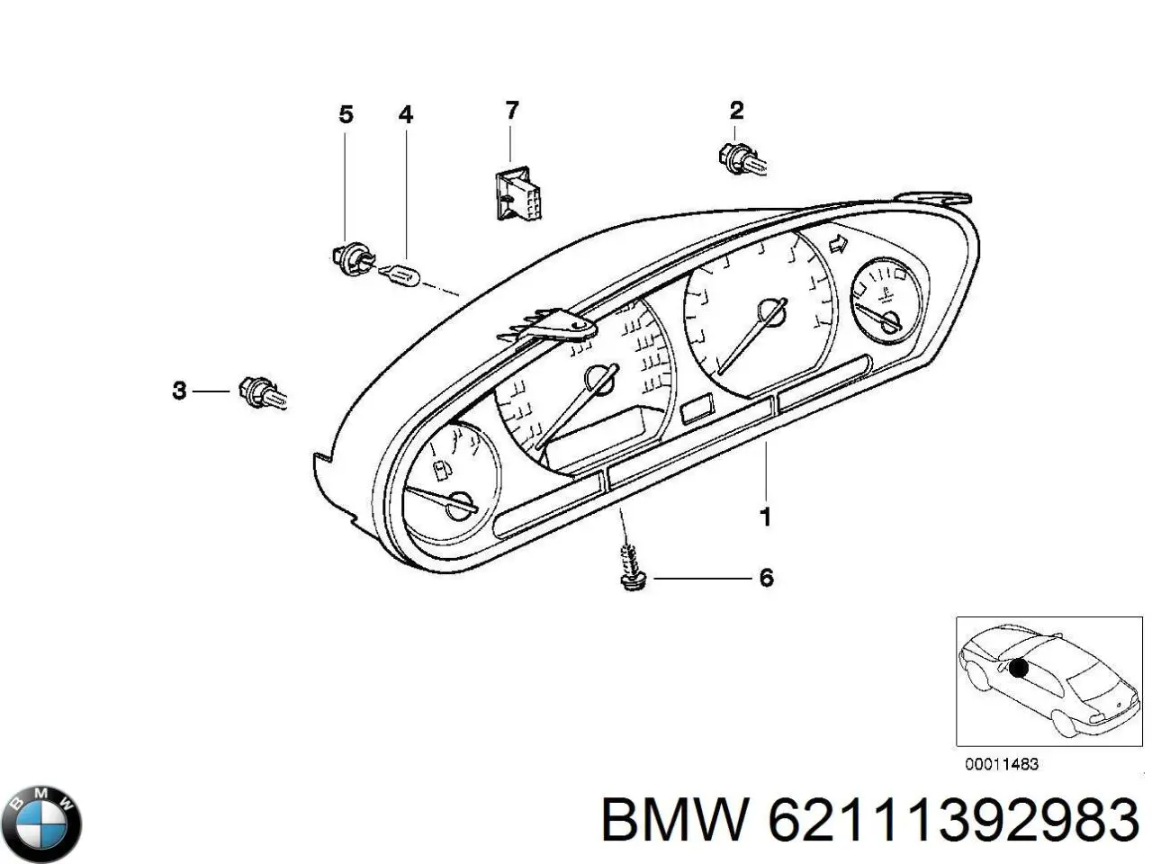 Купити 62111392983 BMW Вказівник повороту правий