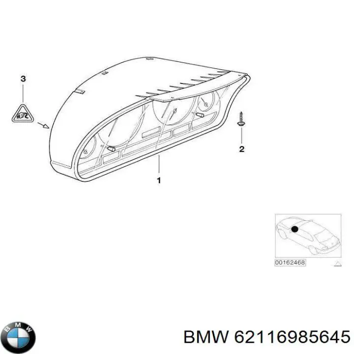 62116985645 BMW Щиток приладів додатковий