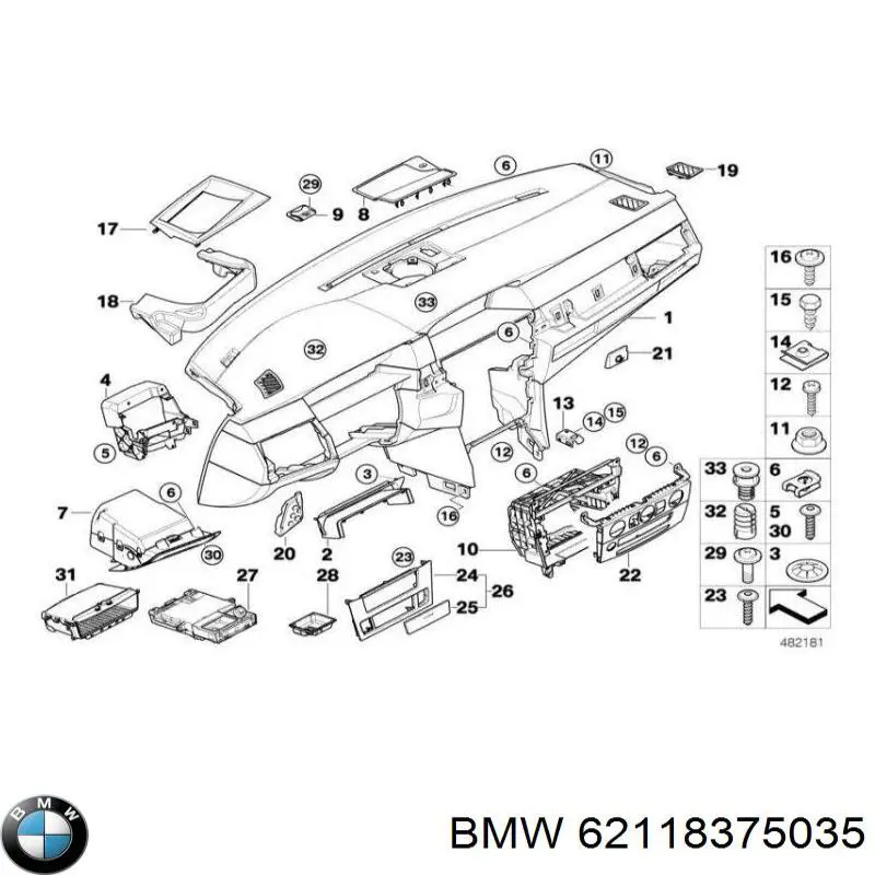 62118375035 BMW Щиток приладів