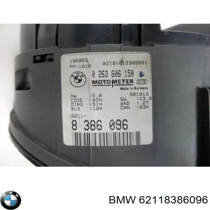 62118386096 BMW приладова дошка-щиток приладів