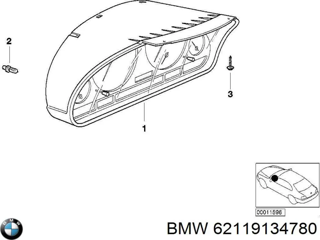 Щиток приладів BMW 62119134780 ціна, від 1987.99 USD