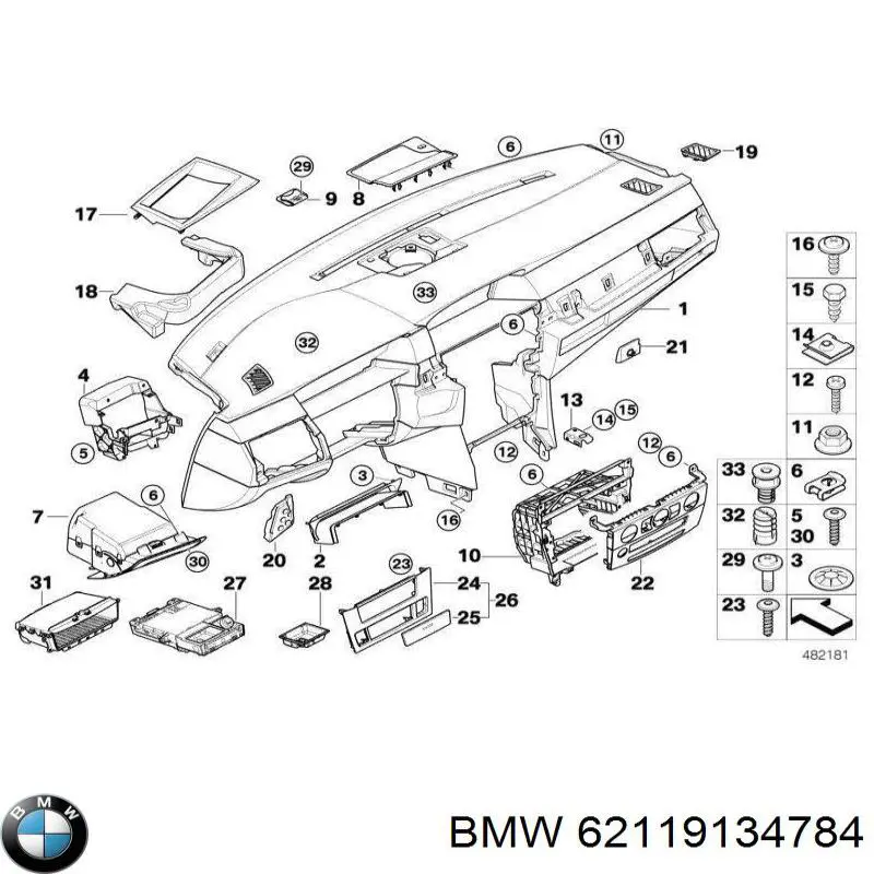 Щиток приладів BMW 62119134784 ціна, від 1939.37 USD
