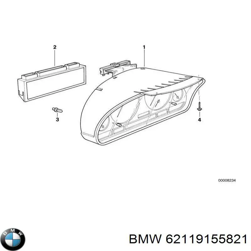 Приладова дошка-щиток приладів 62119155821 BMW