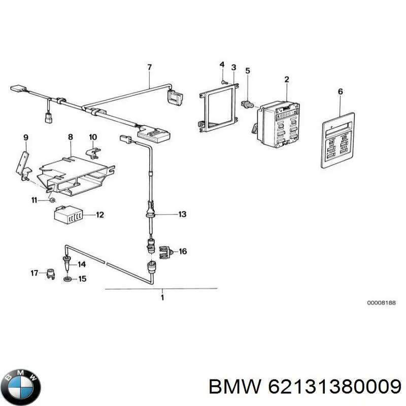 62131380009 BMW Кріплення бампера переднього