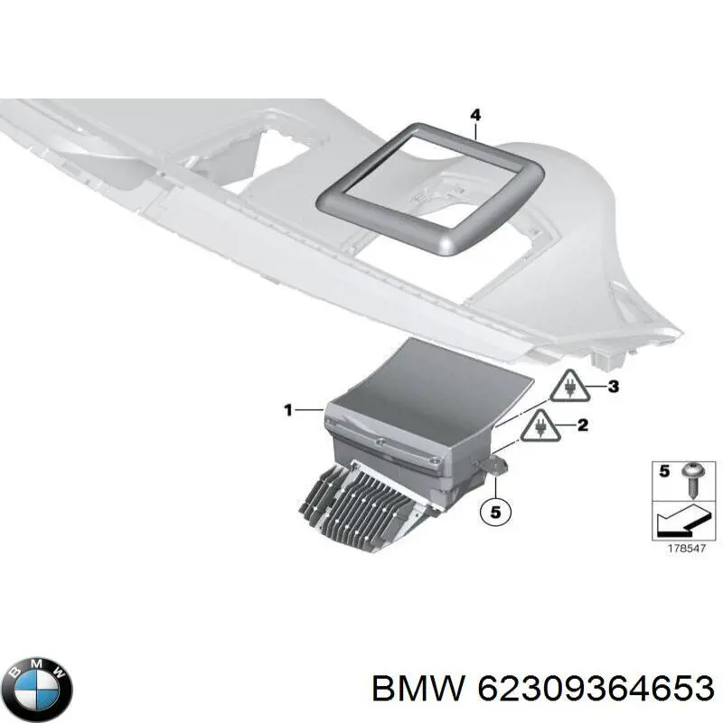 62309249963 BMW Дисплей-проєкції на лобове скло