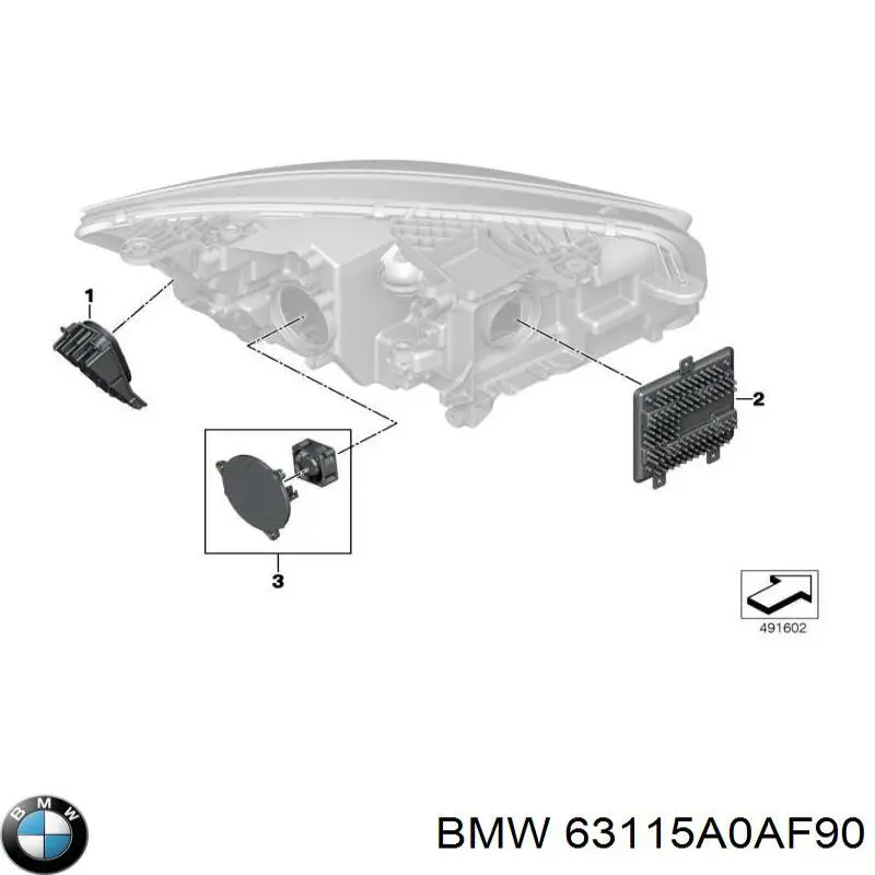  Модуль керування (ЕБК) адаптивного освітлення BMW 5 