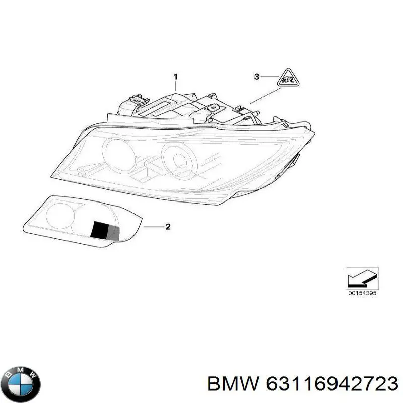 63116942723 BMW Фара дальнього світла в зборі