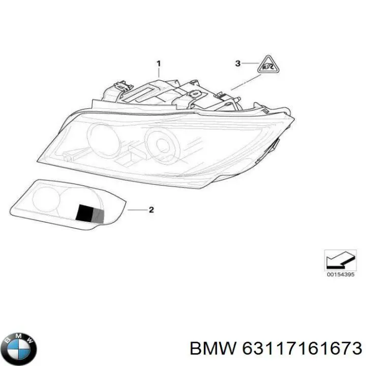 Купити 63117161673 BMW Основна фара в зборі ліва