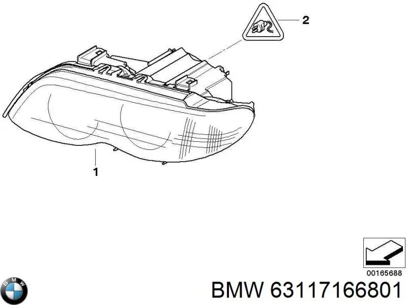 Фари BMW 63117166801 ціна, від 596.80 USD
