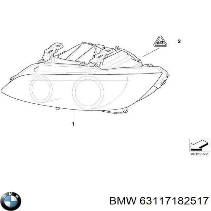 63117182517 BMW Фара дальнього світла в зборі
