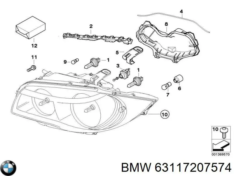 Гідрокоректор фар BMW 63117207574