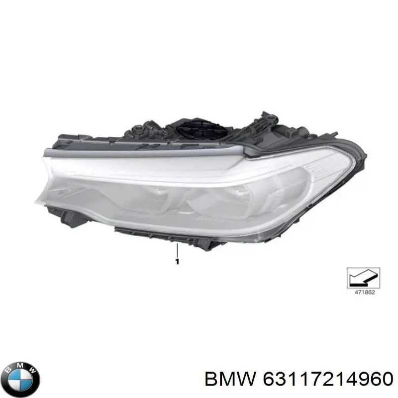 10395100008 BMW Основна фара - вставка