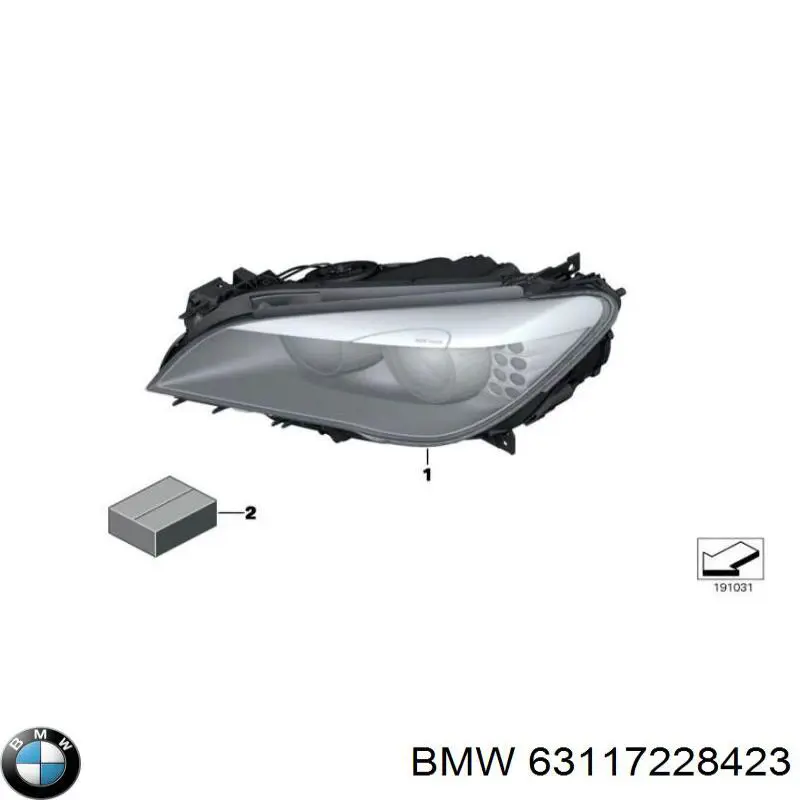 Купити 63117228423 BMW Основна фара в зборі ліва