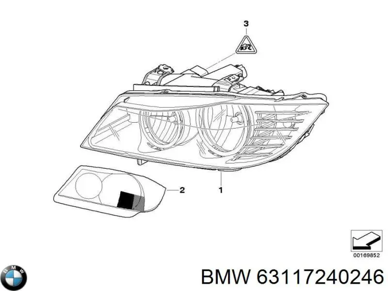 63117240246 BMW Фара правая