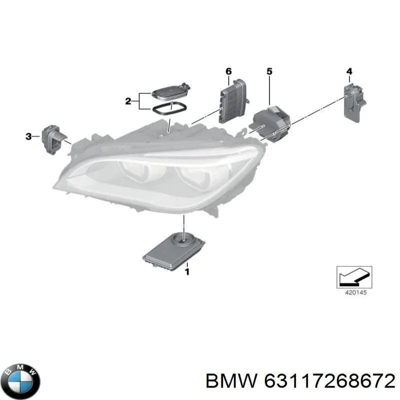 Модуль керування (ЕБУ) світлом фар на BMW 6 (F06)