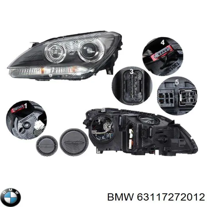 Фара правая BMW 63117272012 ціна, від 1045.50 USD