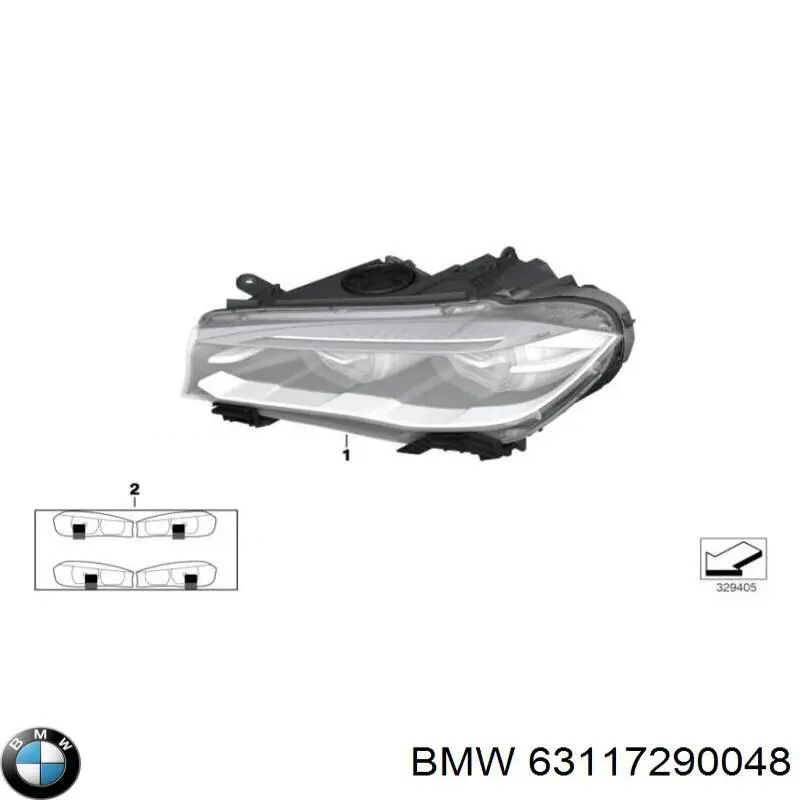 Основна фара - вставка BMW 63117290048 ціна, від 479.68 USD