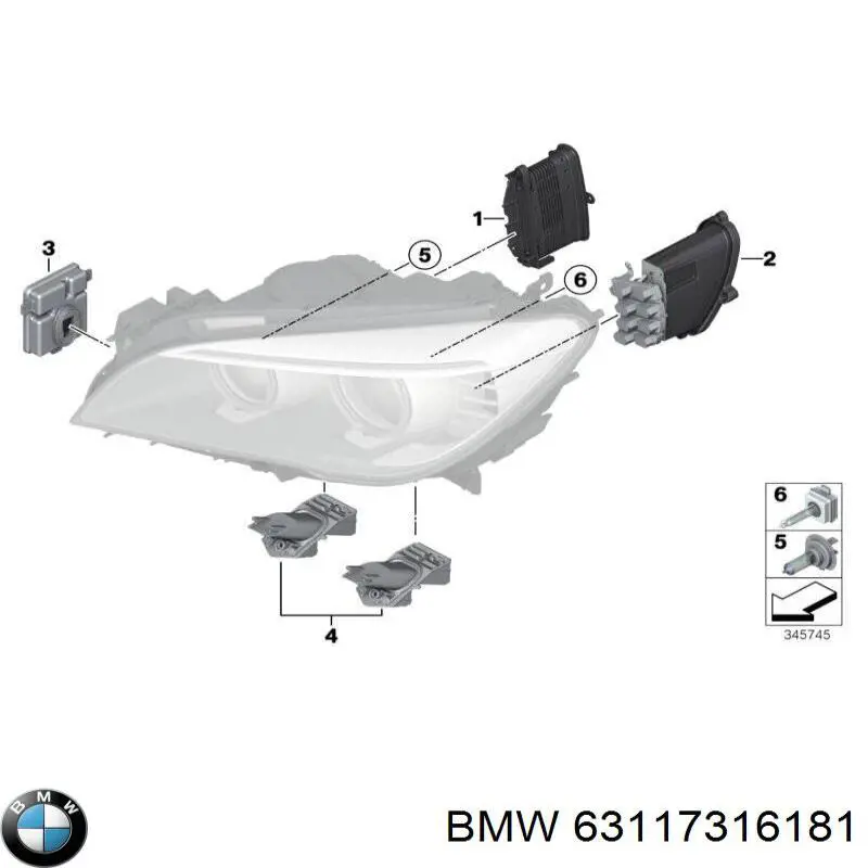 Блок керування освітленням 63117316181 BMW