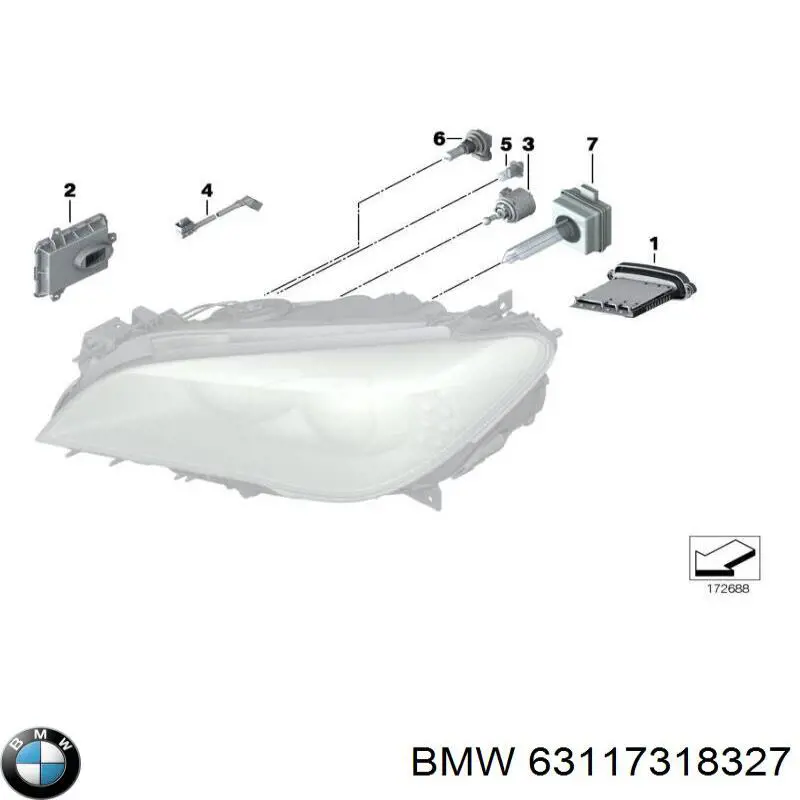 Блок розпалювання, ксенон 63117318327 BMW