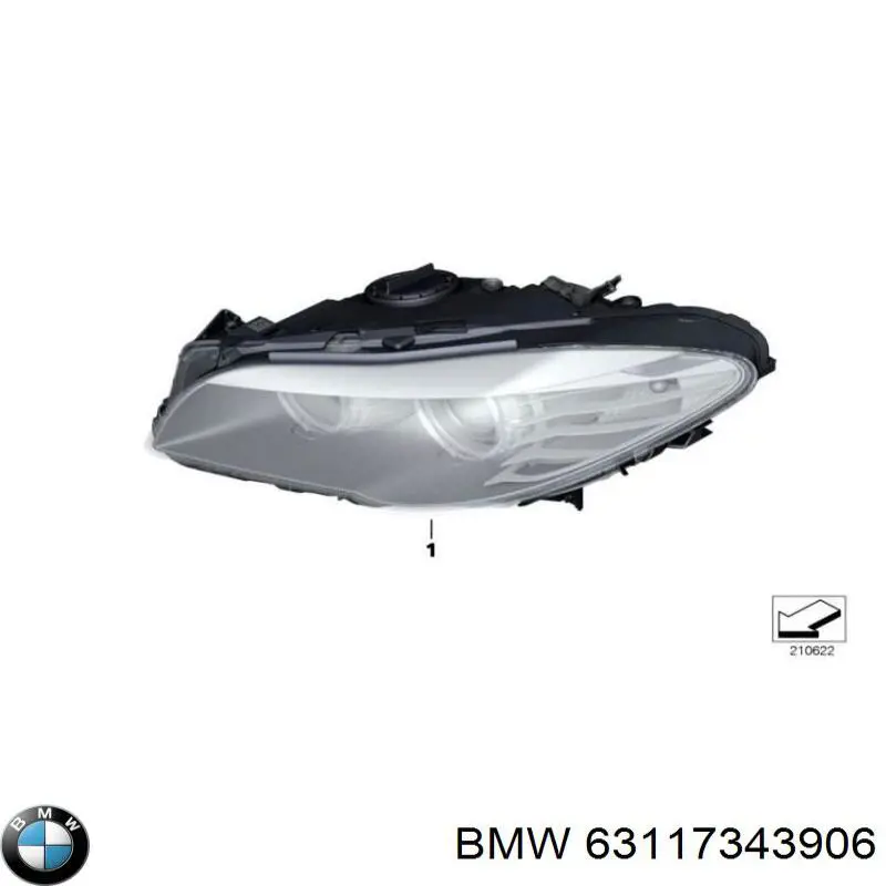 63117343906 BMW Фара правая