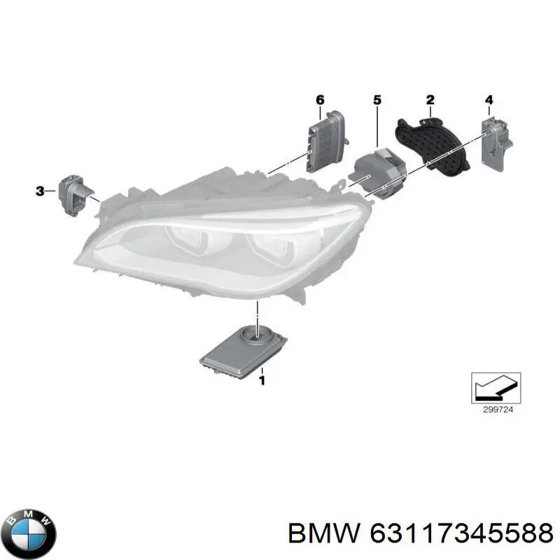  BMW 63117345588 ціна, від 31.67 USD