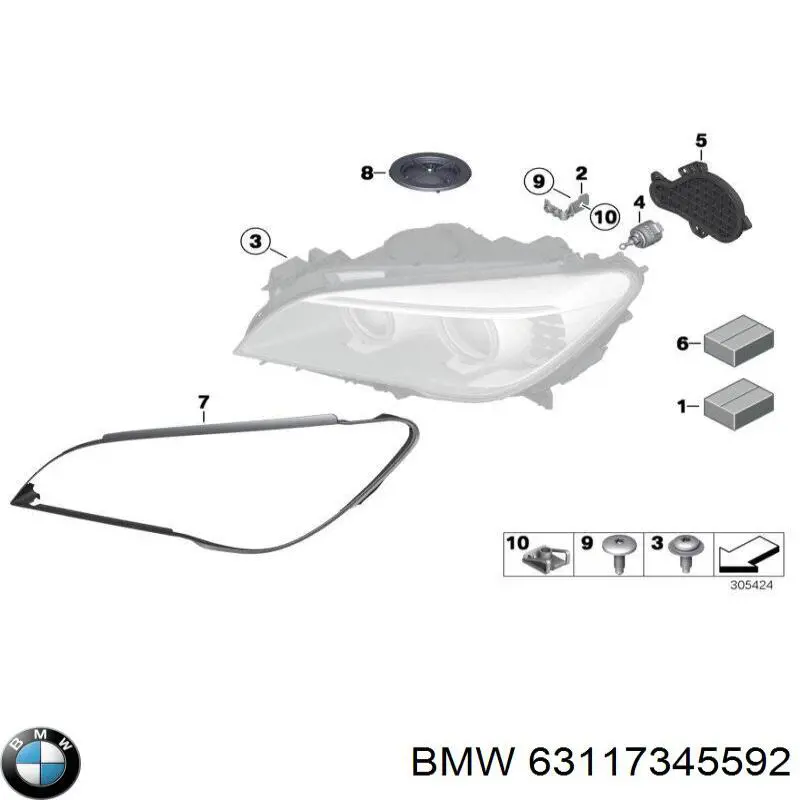  BMW 63117345592 ціна, від 64.35 USD