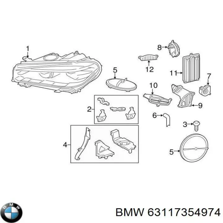 63117354974 BMW Блок керування освітленням