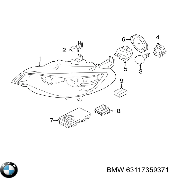 Фари BMW 63117359371 ціна, від 1128.67 USD