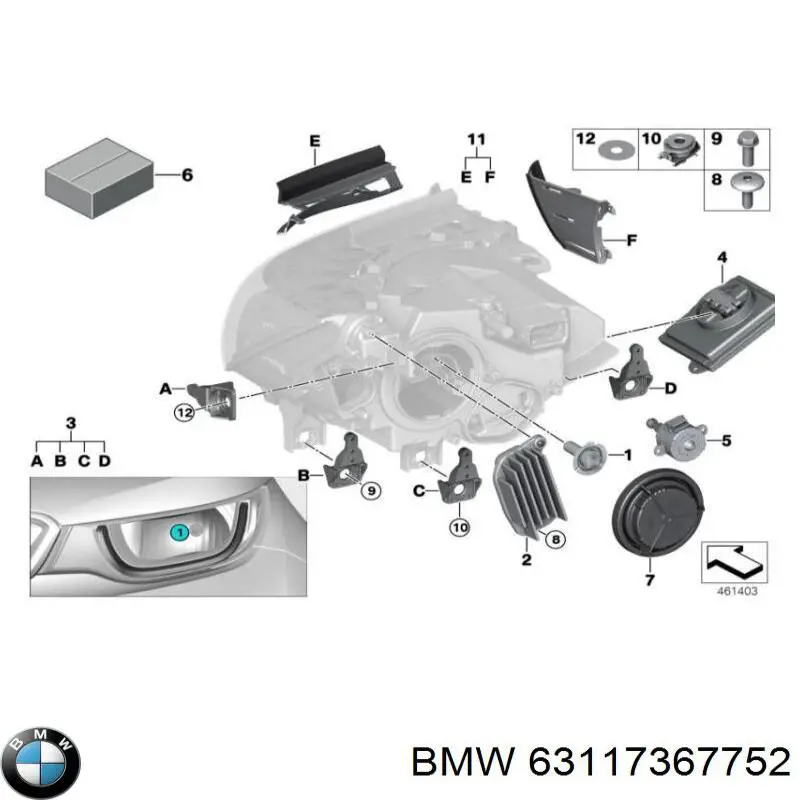 BMW 63117367752 ціна, від 174.11 USD