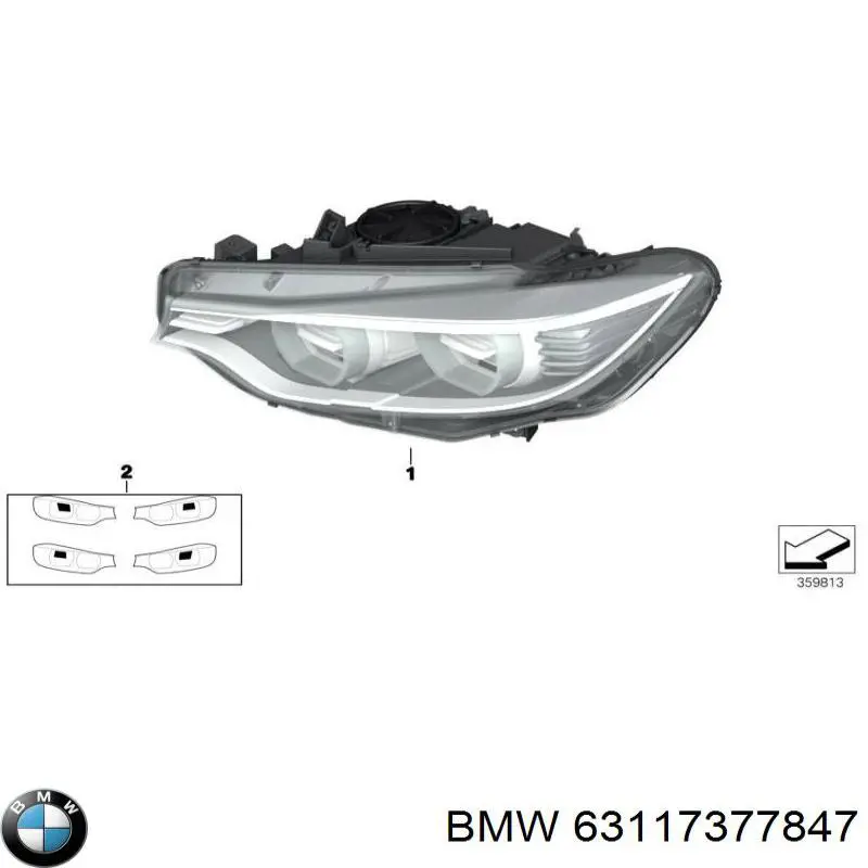 63117377847 BMW Фара ліва передня