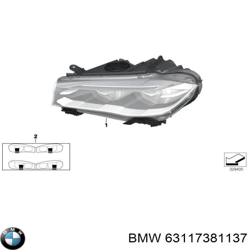 Купити 63117381137 BMW Основна фара в зборі ліва