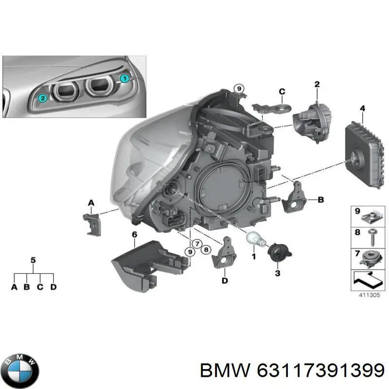  BMW 63117391399 ціна, від 111.11 USD
